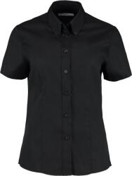Kustom Kit KK 701 / Cămașă Oxford pentru femei cu mânecă scurtă - negru M (4307010022d)