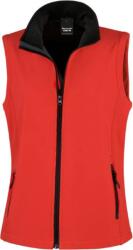 RESULT R 232F / Vestă softshell cu 2 straturi pentru femei - roșu/negru L (30232F87603)