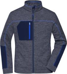 Daiber JN 1817 / Jachetă tricotată din fleece pentru femei - bleumarin melanj/bleumarin/roșu regal L (021817z6403)
