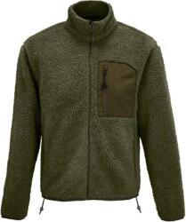 SOL´S FURY / Jachetă unisex din fleece cu blană și buzunar la piept - armată/armată închis XXL (254042zzv05)