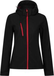 Regatta Professional VENTURER TRA 702 / Jachetă softshell cu 3 straturi și glugă pentru femei - negru/roșu clasic XXXL (36A702y282h)