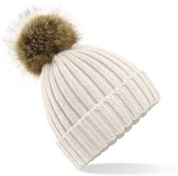 Beechfield B 412 / Căciulă tricotată cu pompom - fulgi de ovăz Universal (530412y1399)