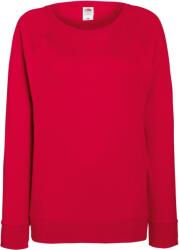 Fruit of the Loom LADY-FIT LW RAGLAN SWEAT / Hanorac de damă cu mâneci raglan - roșu XL (16214600404)