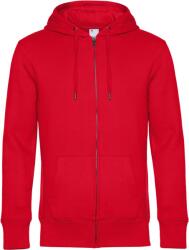 B&C be inspired B&C KING ZIPPED HOOD / Hanorac cu fermoar bărbătesc - roșu XS (01U03K00400)