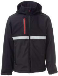 PAYPER WISE S00095-0489 / Jachetă softshell bărbătească cu glugă detașabilă - antracit/negru M (S00095048913044M)
