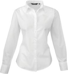 Premier PR 300 / Cămașă poplin cu mânecă lungă pentru femei - alb M (3903000012d)