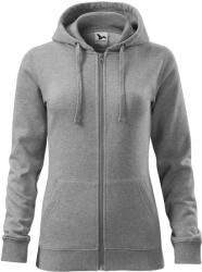 MALFINI, a. s MALFINI TRENDY ZIPPER 411 / Jachetă de damă cu fermoar complet, stil cangur, și glugă - gri închis melanj XS (4111212)