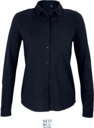 Neoblu 3791 BASILE WOMEN / Cămașă piqué cu mânecă lungă pentru femei - albastru noapte S (24379104601)