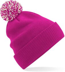 Beechfield B 450B SNOWSTAR / Căciulă tricotată pentru copii - fuchsia/alb-gălbui Universal (53450Bz5699)