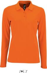 SOL'S PERFECT LSL / Tricou polo cu mânecă lungă pentru femei - portocaliu M (25208323502)