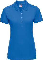 Russell Athletic 566F / Tricou polo elastic cu mânecă scurtă pentru femei - albastru azur L (10566F16203)