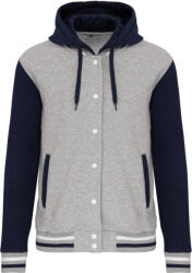 Kariban Vintage TEDDY K4003 / Hanorac/jachetă unisex - gri oxford/bleumarin/alb M (204003s0902)