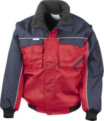 RESULT R 071X / Jachetă de lucru unisex cu mâneci detașabile - roșu/bleumarin XXXL (30071X88113)