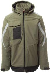 PAYPER WONDER PAD S00294-0489 / Jachetă softshell de iarnă pentru bărbați - verde militar/negru 4XL (S002940489070514XL)