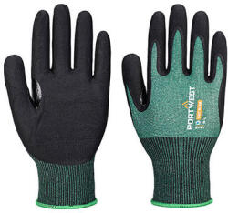 Portwest SG GRIP15 ECO AP15 / Mănuși de nitril, pachet de 12 bucăți - negru/verde L (AP15E8RL)