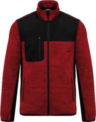 Wk Designed To Work WK CONCEPUTĂ PENTRU LUCRU WK 9108 / Jachetă de lucru tricotată din fleece pentru bărbați - roșu/negru XL (209108l7504)