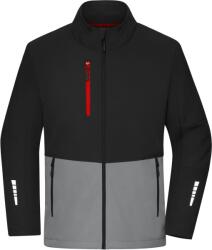 Daiber JN 1886 / Jachetă softshell unisex cu 3 straturi - negru/gri metalizat 4XL (021886ary14)