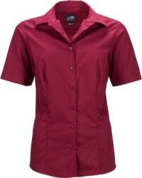 Daiber JN 643 / Cămașă business de damă din poplin cu mâneci scurte - vin XXXL (02064305413)