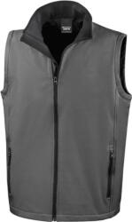 RESULT R 232M / Vestă softshell bărbătească cu 2 straturi - cărbune/negru L (30232M23903)