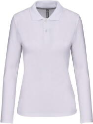 Kariban Vintage PIQUE K244 / Tricou polo cu mânecă lungă pentru femei - alb S (20K24400101)