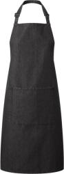 Premier PR 154 / Șorț cu bavetă și buzunar la burtă - denim negru Universal (390154m0999)