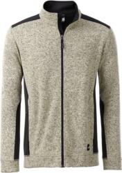 Daiber JN 862 / Jachetă de lucru tricotată din fleece pentru bărbați - melanj gri închis 6XL (020862s7516)