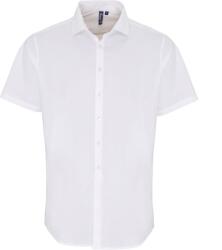 Premier PR 246 / Cămașă bărbătească cu mânecă scurtă din poplin elastic - alb S (39024600101)