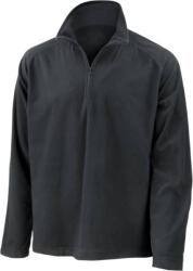 RESULT R 112X / Hanorac unisex din microfleece cu fermoar 1/4 - negru XXXL (30112X00213)