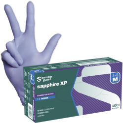 PRA-P-OR s. r. o Mănuși nitril de unică folosință SEMPERGUARD SAPPHIRE XP / Pachet 100 - albastru M (PRAPOR180108)