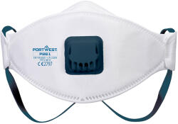 Portwest DOLOMITE P261 / Mască respiratorie triplă FFP2 cu valvă, pachet de 10 bucăți (P261WHR)