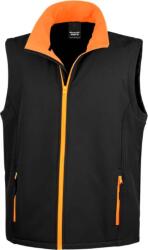 RESULT R 232M / Vestă softshell bărbătească cu 2 straturi - negru/portocaliu XXL (30232M81305)