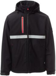 PAYPER WISE S00095-0489 / Jachetă softshell bărbătească cu glugă detașabilă - negru/negru XXXL (S000950489140183XL)