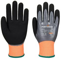 Portwest AP51 CUT F15 AQUA / Mănuși din nitril rezistente la tăiere, nivel F - gri/negru XXL (AP51G8RXXL)