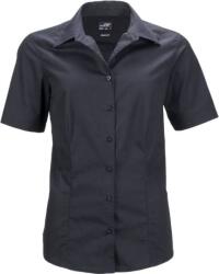 Daiber JN 643 / Cămașă business pentru femei din poplin cu mâneci scurte - negru XXL (02064300205)