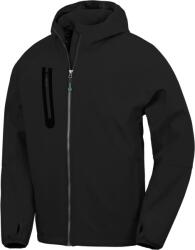 RESULT R 909X / Jachetă softshell unisex cu 3 straturi și glugă - negru/negru L (30909X80803)