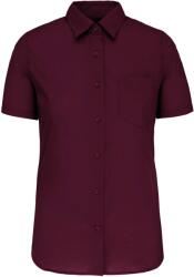 Kariban Vintage JUDITH K548 / Cămașă cu mânecă scurtă pentru femei - vin M (20K54805402)