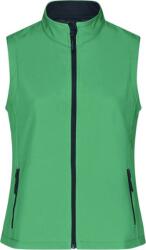 Daiber JN 1127 / Vestă softshell promoțională cu 2 straturi pentru femei - verde/bleumarin S (02112760601)