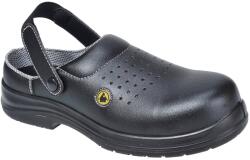 Portwest COMPOSITELITE ESD PERFORATED SAFETY SB AE FC03 / Sandale de siguranță SB ESD AE - negre 46 (FC03BKR46)