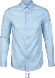 Neoblu 3182 BLAISE MEN / Cămașă bărbătească cu mânecă lungă din micro twill - albastru pal XL (243182l7104)