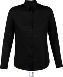 Neoblu 3183 BLAISE WOMEN / Cămașă cu mânecă lungă din micro twill pentru femei - negru intens M (243183n1102)
