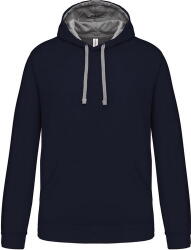 Kariban Vintage K446 / Hanorac bărbătesc cu glugă contrastantă - bleumarin/gri fin S (20K446k6301)