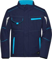 Daiber JN 853 / Jachetă softshell de iarnă pentru lucru - bleumarin/turcoaz 5XL (020853o5115)