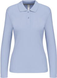 Kariban Vintage PIQUE K244 / Tricou polo cu mânecă lungă pentru femei - albastru deschis XXL (20K24441005)