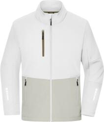 Daiber JN 1886 / Jachetă softshell unisex cu 3 straturi - alb/ciment S (021886as701)