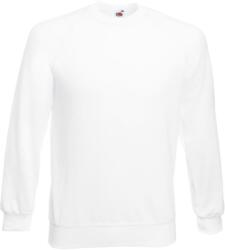 Fruit of the Loom CLASSIC RAGLAN SWEAT / Hanorac bărbătesc cu mâneci raglan - alb L (16221600103)