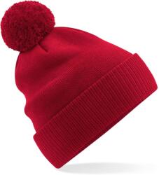 Beechfield B 450N SNOWSTAR / Căciulă tricotată organică cu pompom - roșu clasic Universal (53450N24899)