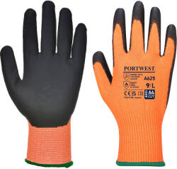 Portwest VIS-TEX A625 / Mănuși rezistente la tăiere cu înveliș din PU, nivel D - portocaliu/negru XXL (A625O8RXXL)