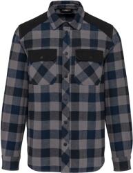 Wk Designed To Work WK CONCEPUT PENTRU LUCRU WK 520 / Cămașă de lucru bărbătească în carouri - gri 4XL (20W520zz814)