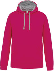 Kariban Vintage K446 / Hanorac bărbătesc cu glugă contrastantă - fuchsia/gri fin S (20K446u5401)