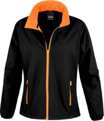 RESULT R 231F / Jachetă softshell cu 2 straturi pentru femei - negru/portocaliu S (30231F81301)